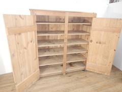 Large Vintage 1940’s Yellow Pine Canning Cupboard Cabinet