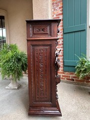 Antique French Cabinet Bar Sideboard Baroque Carved Oak c1880 Bookcase