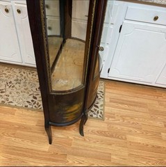 Antique Rounded Curio Cabinet Vernis Martin Style