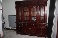 One-of-a-Kind Hand-Carved Mahogany Cabinet – Exquisite Craftsmanship and Timeles