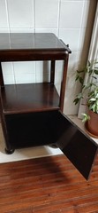 Vintage Art Deco Chinese Design Mahogany Shelf Cupboard Bedside Cabinet – 1930s