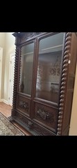 🏰 Antique French Carved Oak Cabinets – Matching Pair – Renaissance Rev Style 🪵
