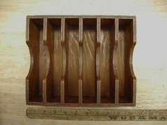 Vntg Handmade File Cabinet Desktop Document Organizer Storage Chest, Mail,L@@K!