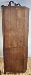 Antique AMERICAN 19th C Colonial Hepplewhite Cherry Curio CORNER CABINET Vitrine