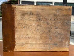 ANTIQUE QUEEN ANNE PENNSYLVANIA SIX DRAWER PINE SPICE CHEST / APOTHECARY CABINET