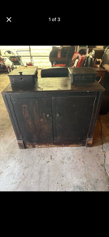 Antique Wooden Victorian Style Cupboard