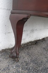 Early 1900s Large Ball and Claw Feet Display Curio Cabinet Cupboard 6095