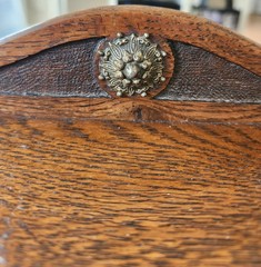 Antique French Oak Letter Cabinet, c 1910