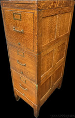 Beautiful Antique Paneled Oak File Cabinet Globe Sectional Stacking Cabinet 51″H