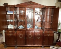 ANTIQUE FRENCH EMPIRE EXCLUSIVE CHINA CABINET MAHOGANY CIRCA 1890s