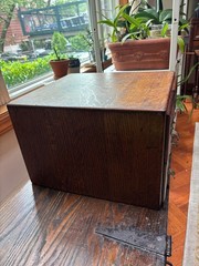 Antique 4 Drawer Library Card Catalog Old File Cabinet