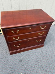 67835 Stanley 2 Drawer Traditional Lateral File Cabinet with Brass Hardware