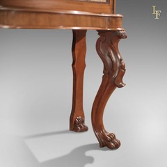 Antique Display Cabinet, Regency Glazed Mahogany Cupboard on Stand English c1820