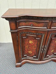 67704 Elegant Traditional Wood Storage Cabinet with Decorative Panels
