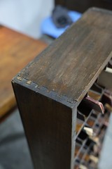 Vintage Apothecary wood Cabinet Hotel Mailbox Slot card catalog file Antique