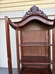 67366 Solid Mahogany Hand Made Curio China Cabinet with Drawer