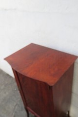 Late 1800s Victorian Carved Storage Music Record Cabinet 5962