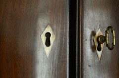 Corner Cupboard Mahogany English Georgian Period (C. 1790)