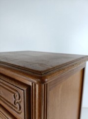 Louis XVI style Bedside End Table Cabinet Nightstand Wood Chest of Drawers 3 dra