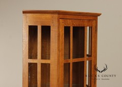 Stickley Mission Collection Oak Corner Curio Cabinet