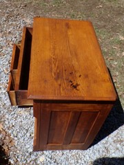 Antique Oak Chest Commode Washstand Dry Sink Country Farmhouse Cabinet