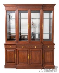 70401: HENKEL HARRIS Cherry Large China Cabinet Breakfront
