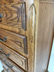 Large Tall chest of drawers Cabinet vintage wood storage