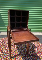 Vintage Standing Mahogany Wine Rack