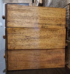 Antique 18 Drawer Hardwood Table Top Apothecary Cabinet ~ EXCELLENT COND ~