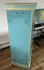 Vintage hand-painted wooden cabinet