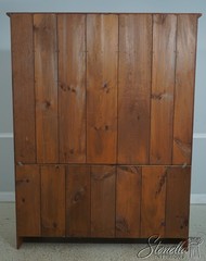 72231: SIMMS and THAYER Vintage Pine Linen Press Rustic Cupboard Cabinet