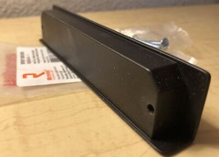 One Brushed Copper Dark Chocolate Brown Metal Drawer Pull W/ Cabinet Hardware