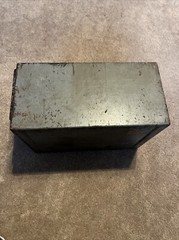 Dovetailed Antique One Drawer Wood Index Card File Cabinet Distressed Gray