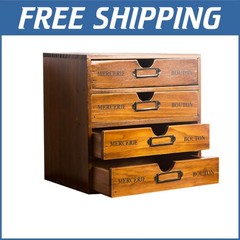 Elegant Stackable Wood Storage Box with 4 Drawers – Ideal for Jewelry and Crafts