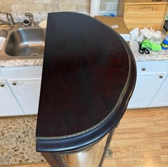 Antique Rounded Curio Cabinet Vernis Martin Style
