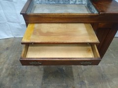 Antique Oak Dry Sink Cupboard Survivor Original Finish 1895 Dovetailed