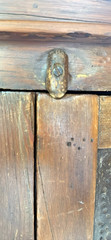 Antique Pie Safe Cabinet With Distinctive Design Stamped In Metal