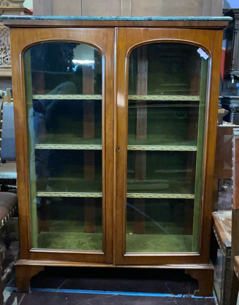 Antique Victorian Style Figured Display Cabinet