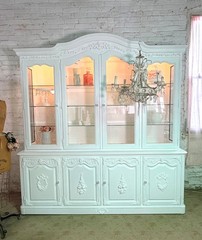Painted Cottage Shabby Chic China Cabinet