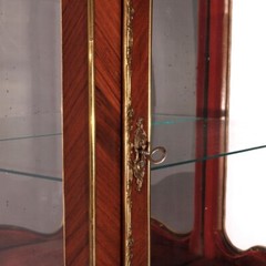 Antique Vernis Martin Decorated Kingwood & Ormolu Bombe Vitrine c1900