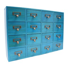 16-Drawer Vintage Apothecary Cabinet for Stylish Storage Solutions