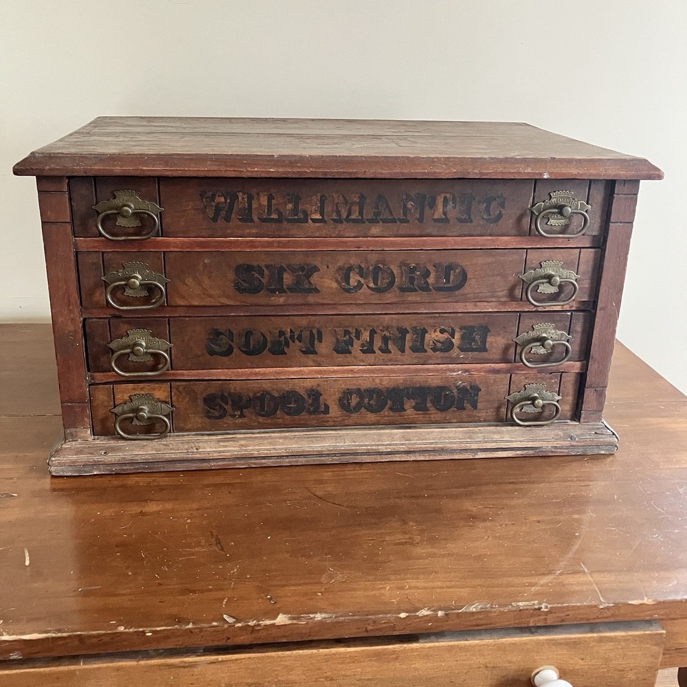 Vintage Willimantic Spool Cabinet