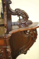 Antique Renaissance Revival Rosewood Etagere Hall Stand Bar