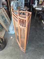 TURN OF THE CENTURY STICK AND BALL HANGING CORNER CABINET
