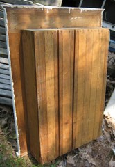 ANTIQUE COUNTRY PRIMITIVE WOOD CHIMNEY CUPBOARD CABINET WALL BATH SHELF MIRROR