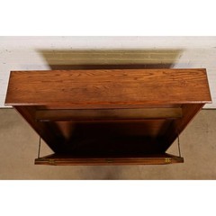 Antique Mission Oak Arts & Crafts Standing Map Case, Circa 1900