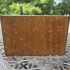 Vintage Wood Card Catalog 4 Drawer Tiger Oak Index Card File Cabinet