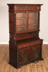 French Renaissance Revival Carved Oak Buffet