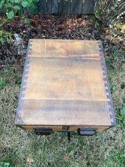 Globe Wernicke Antique Library Card Catalog File Cabinet 2 Drawer