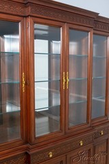 70401: HENKEL HARRIS Cherry Large China Cabinet Breakfront